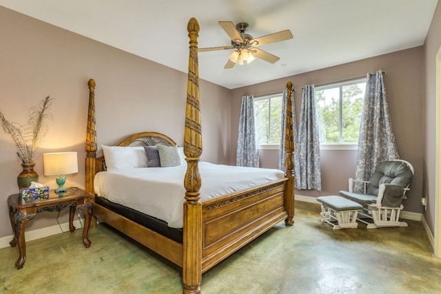 1608 Susan Dr, Austin, TX 78734 - bedroom featuring baseboards and ceiling fan