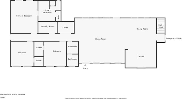 1608 Susan Dr, Austin, TX 78734 - room layout