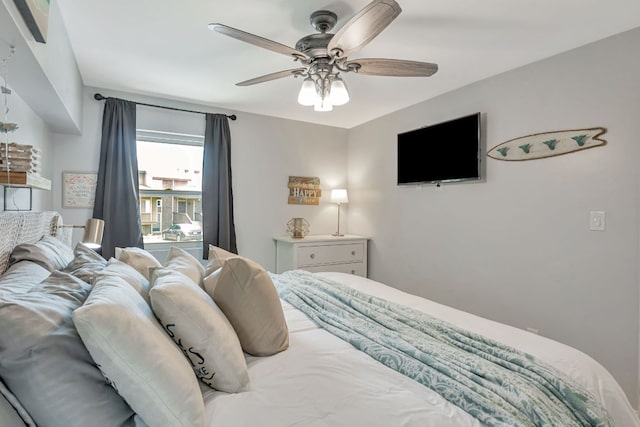 551 Demarett Dr Unit 4, Point Venture, TX 78645 - bedroom with ceiling fan