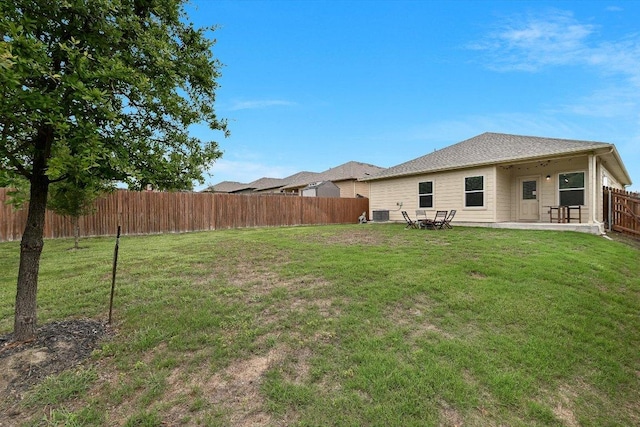10204 Tildon Ave, Austin, TX 78754 - view of yard featuring central AC unit and a patio