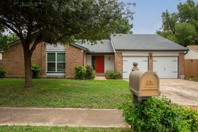 10802 Thicket Trl, Austin, TX 78750 - view of front of property featuring an attached garage, driveway, brick siding, and roof with shingles