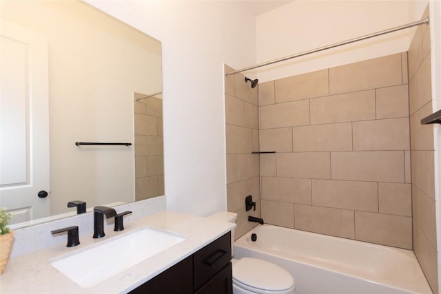 121 Split Oak Dr, Cedar Park, TX 78613 - bathroom with vanity, toilet, and washtub / shower combination