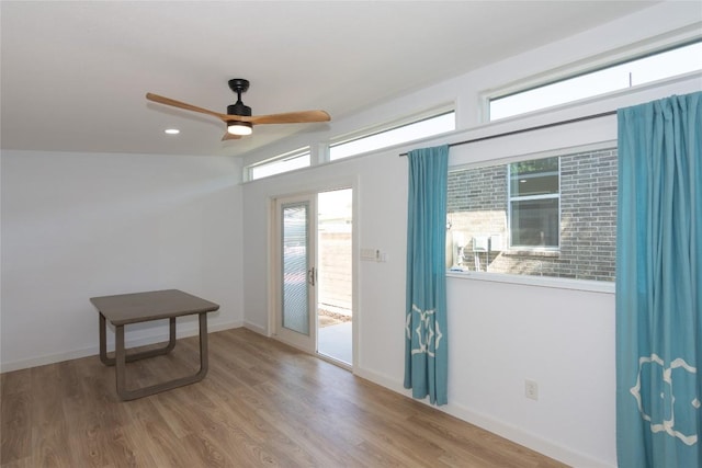 121 Split Oak Dr, Cedar Park, TX 78613 - spare room featuring wood finished floors and a ceiling fan