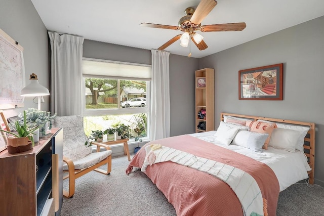 8701 Millway Dr, Austin, TX 78757 - bedroom with carpet floors and a ceiling fan