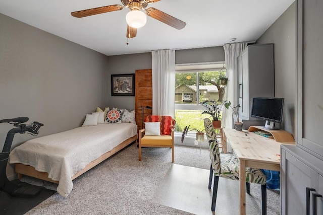 8701 Millway Dr, Austin, TX 78757 - bedroom with a desk and ceiling fan