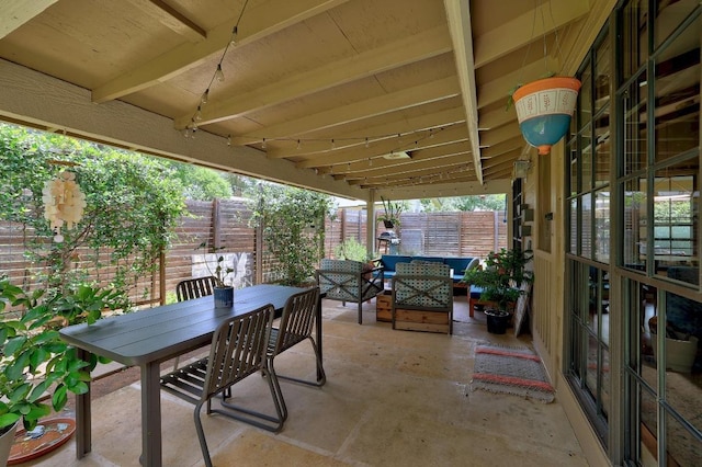 8701 Millway Dr, Austin, TX 78757 - view of patio featuring outdoor dining area