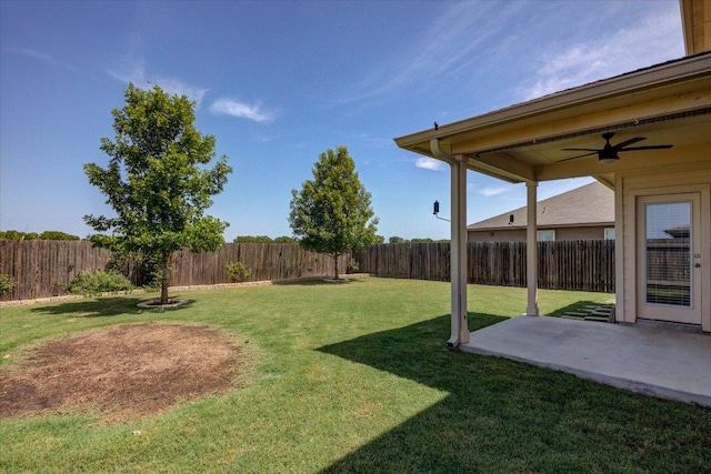 1519 Shenandoah Cv, Lockhart, TX 78644 - view of yard with a ceiling fan and a patio area