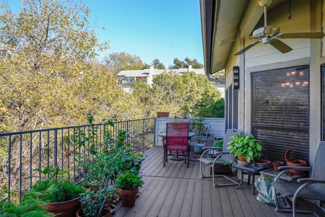 1520 Ben Crenshaw Way Unit 120, Austin, TX 78746 - wooden terrace featuring ceiling fan