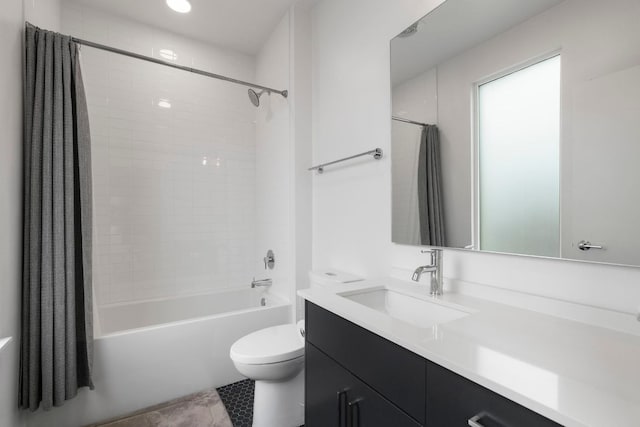 3100 Menchaca Rd Unit 33, Austin, TX 78704 - full bathroom with vanity, toilet, shower / bath combo, and tile patterned flooring