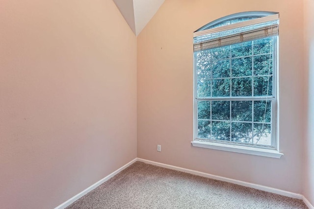 2607 Deep River Cir, Round Rock, TX 78665 - unfurnished room featuring light carpet and lofted ceiling