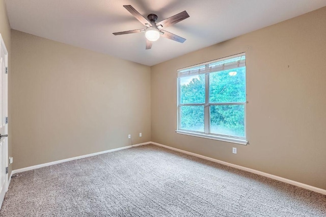 2607 Deep River Cir, Round Rock, TX 78665 - spare room featuring ceiling fan and carpet