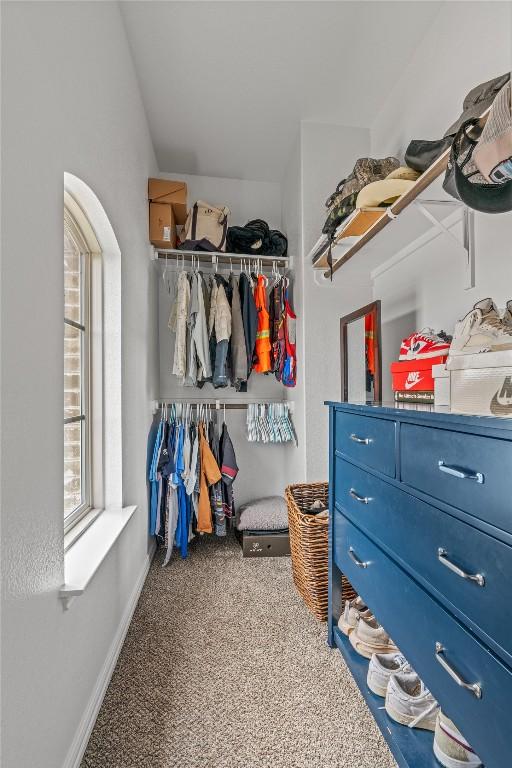1626 Bearkat Canyon Dr, Dripping Springs, TX 78620 - walk in closet featuring carpet floors