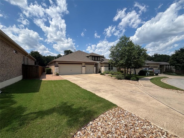 707 Mendocino Ln, Austin, TX 78737 - view of front of house featuring driveway, a garage, and brick siding
