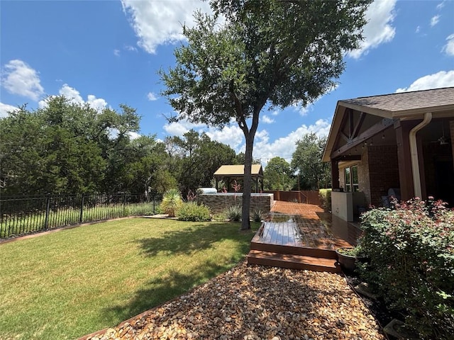 707 Mendocino Ln, Austin, TX 78737 - view of yard featuring a gazebo and a deck