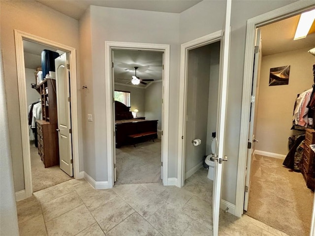 707 Mendocino Ln, Austin, TX 78737 - hall with light carpet and baseboards