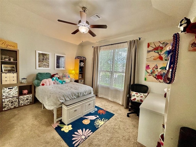 707 Mendocino Ln, Austin, TX 78737 - carpeted bedroom featuring ceiling fan