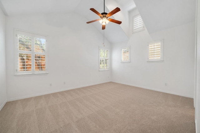 6201 River Place Blvd Unit 4, Austin, TX 78730 - carpeted spare room featuring ceiling fan, healthy amount of natural light, and high vaulted ceiling