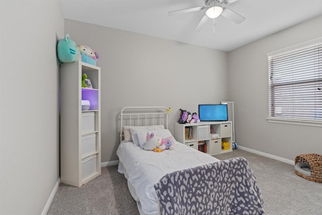 1017 Sussex Way, Round Rock, TX 78665 - carpeted bedroom featuring baseboards and ceiling fan