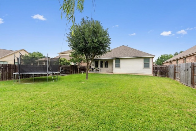 1017 Sussex Way, Round Rock, TX 78665 - back of house with a trampoline