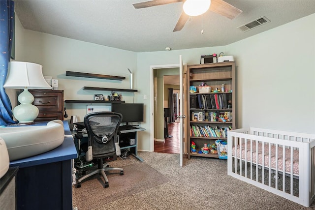 12320 Cedarspur Rd, Austin, TX 78758 - carpeted office space with ceiling fan