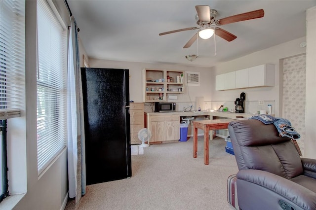 1162 N State Highway 95, Bastrop, TX 78602 - office area with light carpet, plenty of natural light, and ceiling fan