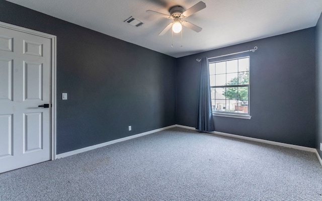 208 Settlers Valley Dr, Pflugerville, TX 78660 - spare room featuring a ceiling fan, carpet, and baseboards