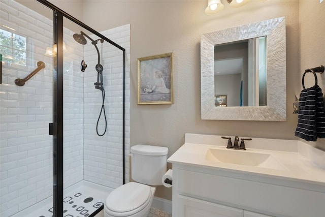 403 Baldovino Skwy, Austin, TX 78738 - bathroom featuring vanity and a shower stall