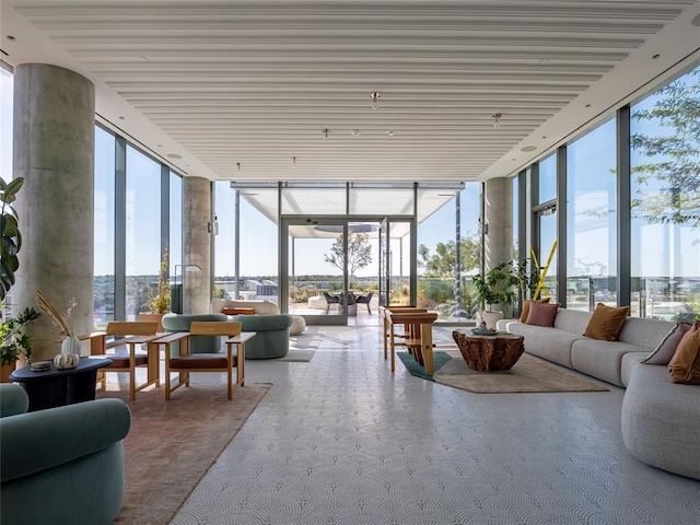 44 E Ave Unit 2910, Austin, TX 78701 - building lobby with floor to ceiling windows