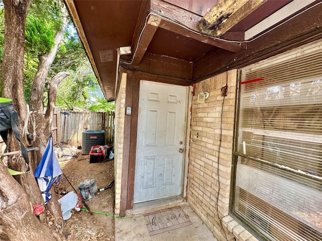 5005 S Pleasant Valley Rd, Austin, TX 78744 - entrance to property with central AC and brick siding