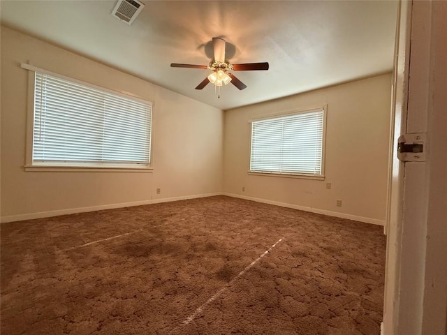 429 Camelback Rd, La Grange, TX 78945 - empty room featuring ceiling fan, carpet flooring, and baseboards