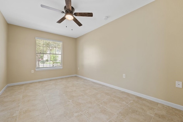 6317 Vida Nueva Ave, Del Valle, TX 78617 - spare room featuring light tile patterned floors and ceiling fan