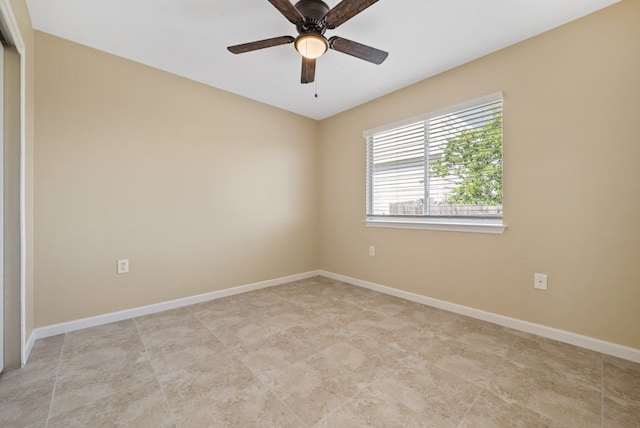 6317 Vida Nueva Ave, Del Valle, TX 78617 - spare room with a ceiling fan and light tile patterned floors