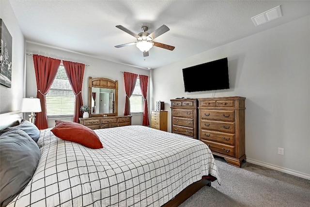 1304 Eagle Ridge Trl, Leander, TX 78641 - carpeted bedroom featuring ceiling fan and baseboards