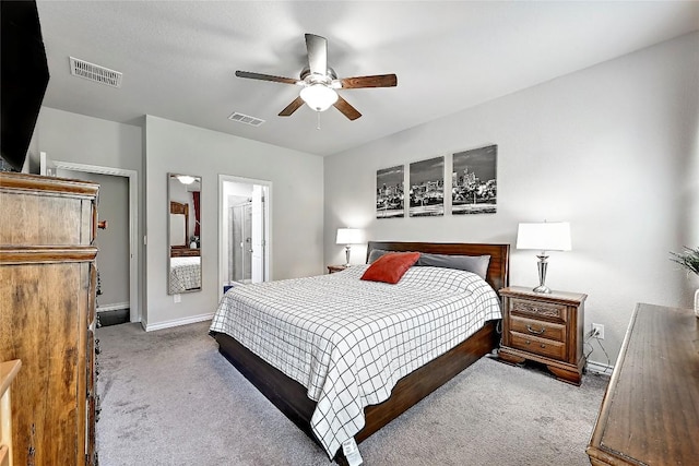 1304 Eagle Ridge Trl, Leander, TX 78641 - bedroom with carpet floors and ceiling fan