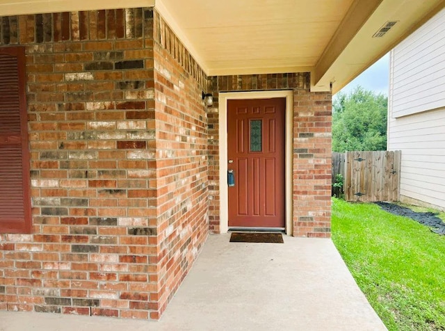 5105 Bantom Woods Bnd, Austin, TX 78724 - doorway to property featuring brick siding and covered porch
