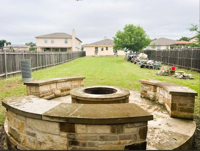5105 Bantom Woods Bnd, Austin, TX 78724 - view of yard with an outdoor fire pit and a patio