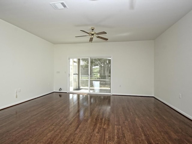 708 Texas Dr, Georgetown, TX 78633 - empty room featuring wood finished floors, a ceiling fan, and baseboards