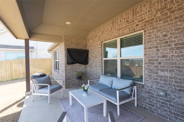 2208 Mcclendon Trl, Leander, TX 78641 - view of patio / terrace featuring outdoor lounge area