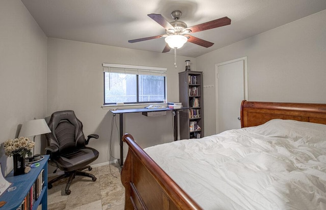 15100 N Flamingo Dr, Austin, TX 78734 - bedroom featuring baseboards and a ceiling fan