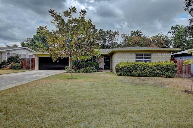 1706 Ridgemont Dr, Austin, TX 78723 - ranch-style home featuring brick siding, concrete driveway, and an attached garage