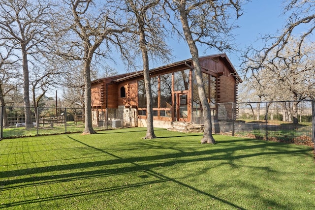 180 Bradley Ln, Rosanky, TX 78953 - back of property with log exterior