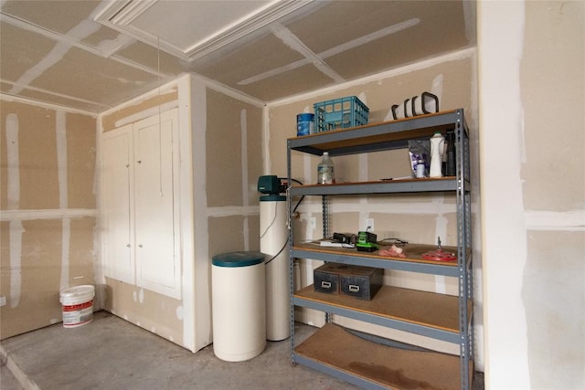 1811 Sand Creek Rd, Cedar Park, TX 78613 - storage room featuring attic access
