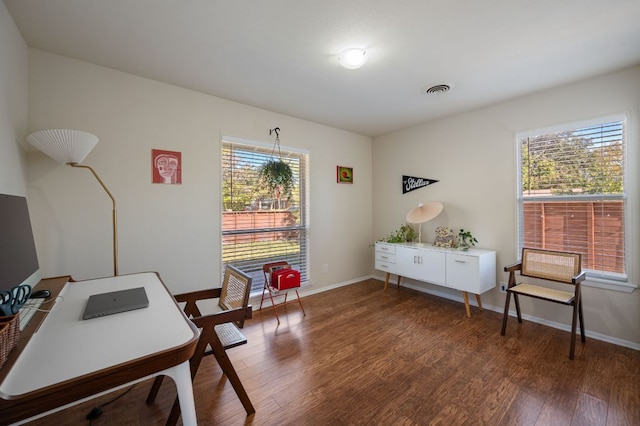 4701 Sylvandale Dr Unit 1, Austin, TX 78745 - home office with wood finished floors and baseboards
