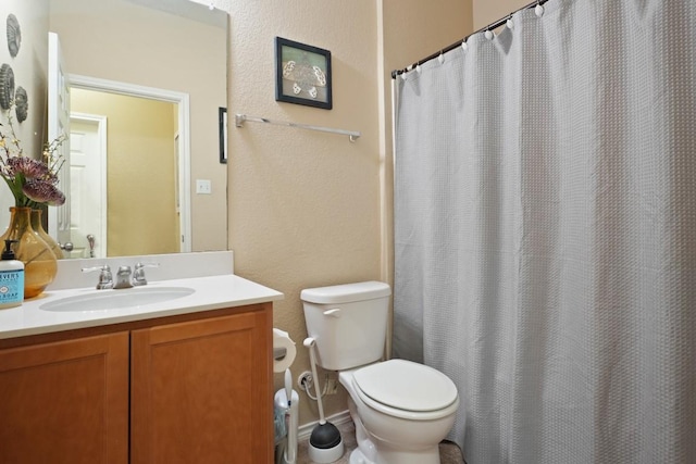 108 Marcheeta Way, Leander, TX 78641 - full bathroom featuring vanity, a textured wall, and a shower with shower curtain