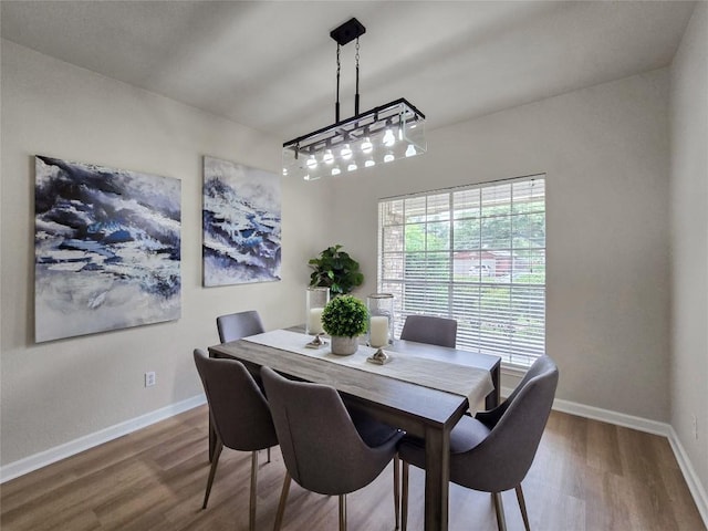 9403 Tea Rose Trl, Austin, TX 78748 - dining room featuring baseboards and wood finished floors
