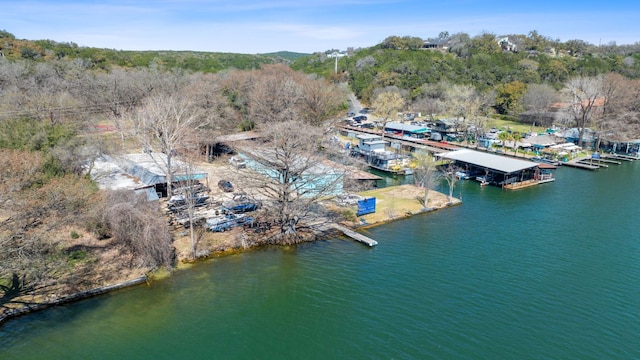 7609 Lazy River Cv, Austin, TX 78730 - aerial view of a large body of water and a heavily wooded area