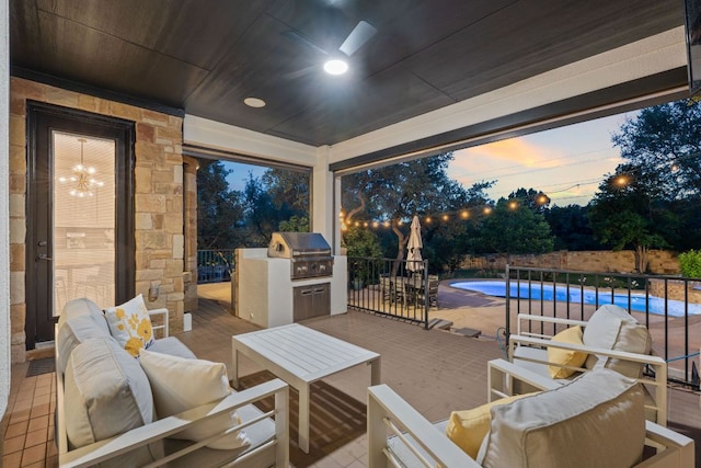7609 Lazy River Cv, Austin, TX 78730 - view of patio / terrace with an outdoor living space
