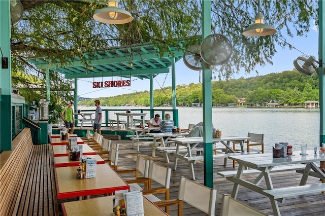 7609 Lazy River Cv, Austin, TX 78730 - dock featuring a water view and a forest view
