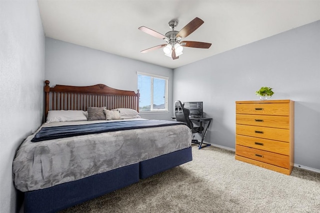 1103 Sugar Brook Dr, Temple, TX 76502 - bedroom with carpet floors, baseboards, and a ceiling fan