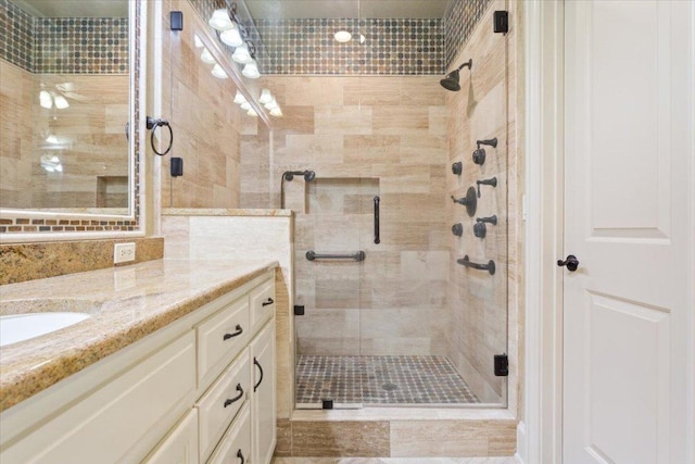 1111 Mill Creek Dr, Salado, TX 76571 - full bathroom with vanity and a shower stall